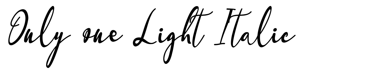 Only one Light Italic